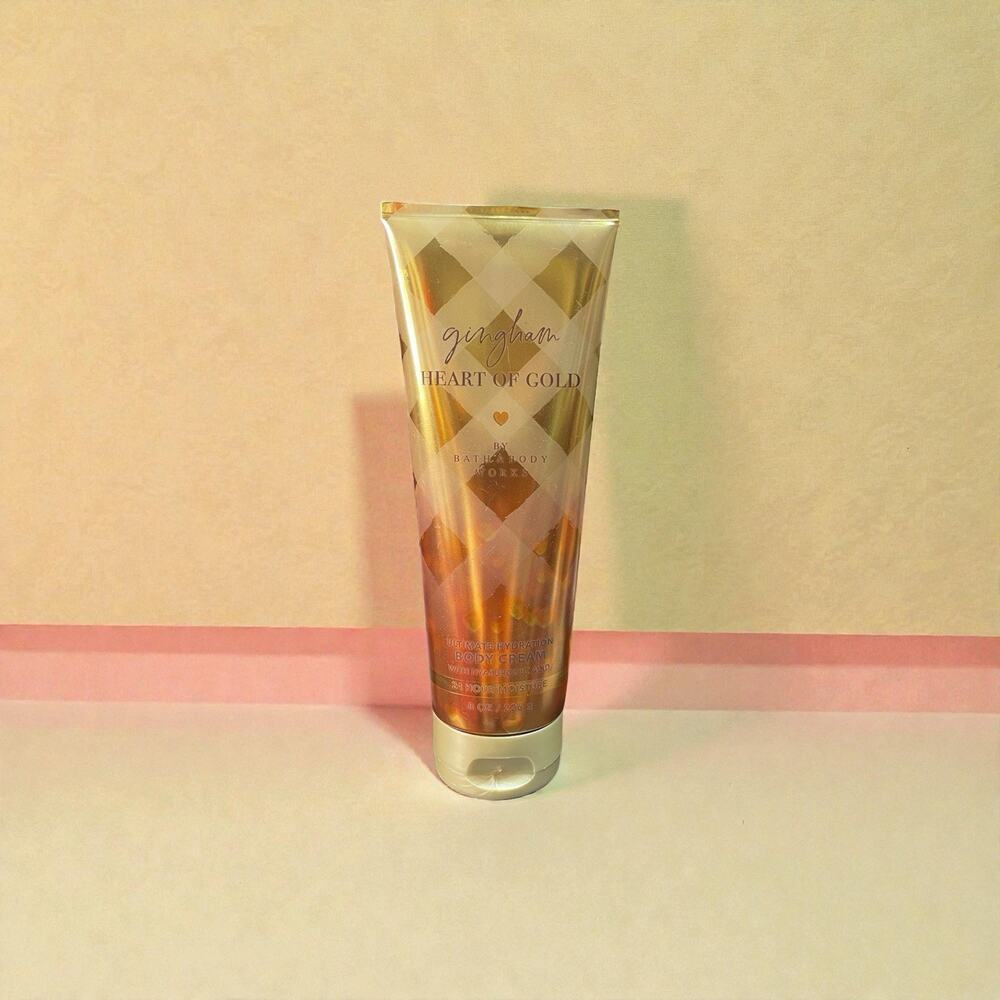 Bath & Body Works Gingham Heart of Gold Ultra Hydrating Body Cream 8 oz – New